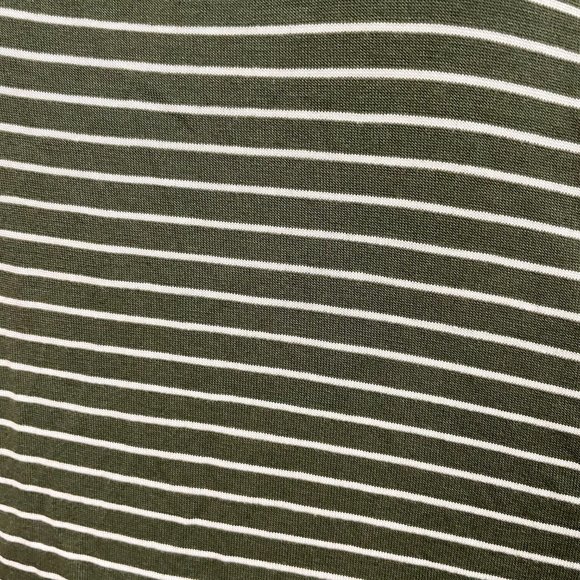 NWT Agnes & Dora Olive and Ivory Stripe Dolman Tunic - Picture 5 of 7